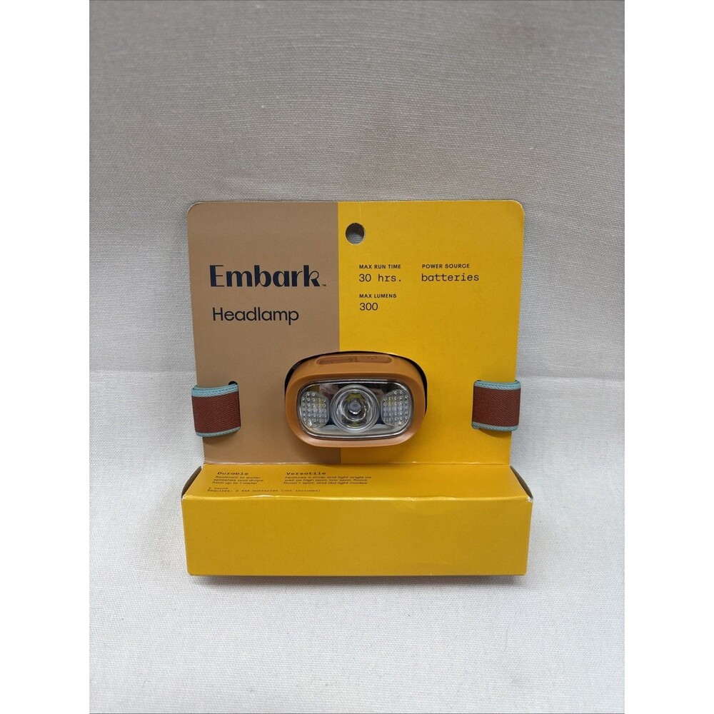 Embark LED Headlamp 300 Lumens Camping Hiking Battery Powered New Target